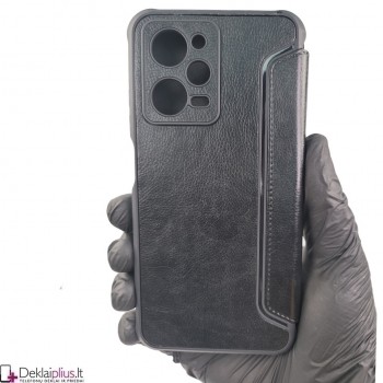 Razor odinis atverčiamas dėklas - juodas (Xiaomi Poco X5 Pro 5G/Redmi Note 12 Pro 5G)